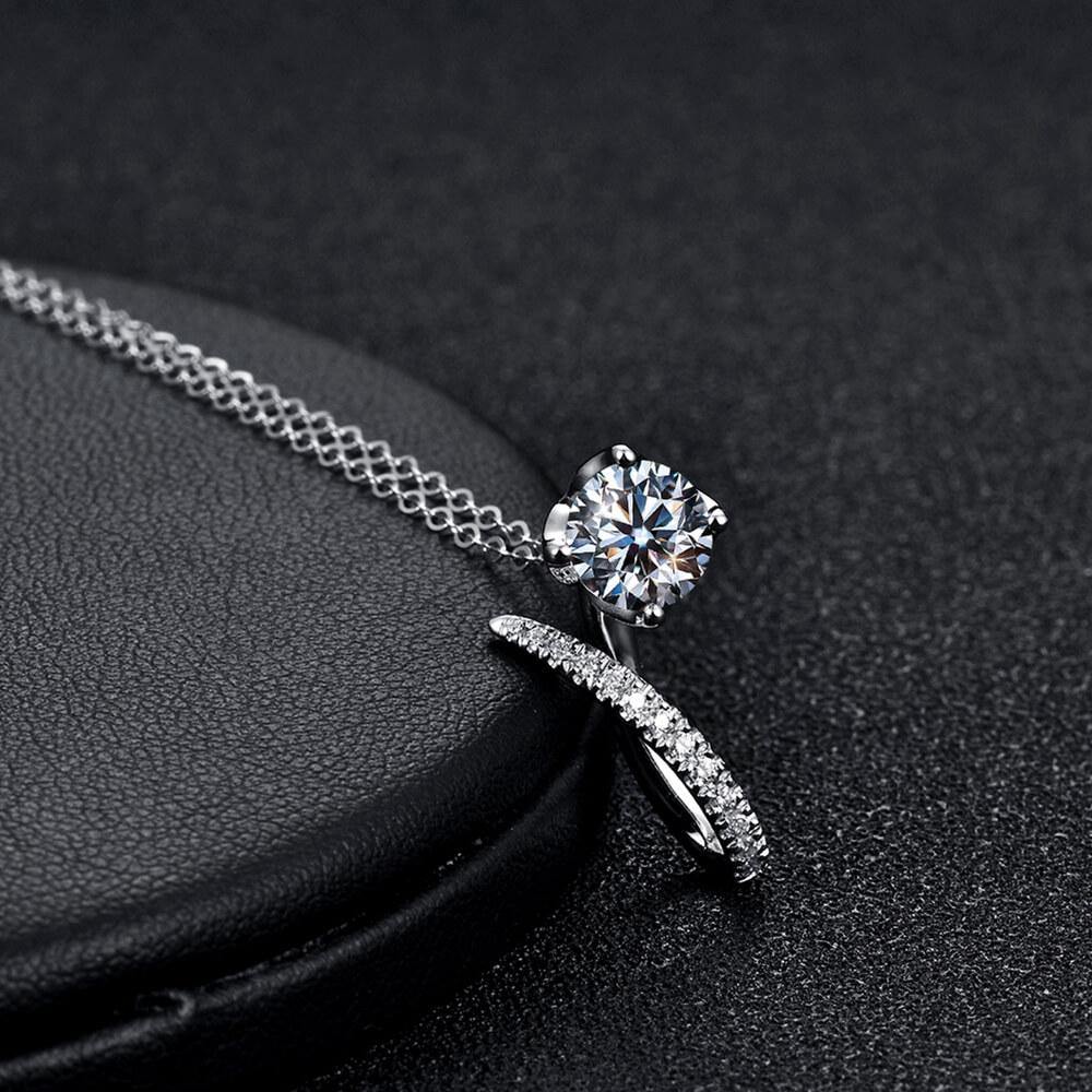 Moissanite Series Luxury Sterling Silver Necklace - Image 7
